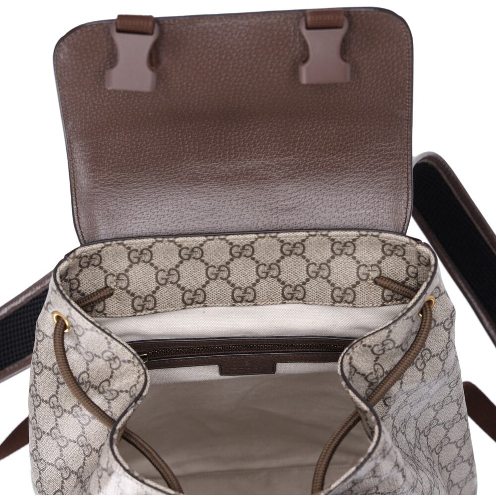 GUCCI Ophidia GG Supreme Backpack 792114 Light Brown PVC Leather - Picture 7 of 8